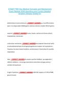 COMAT FBS Key Medical Concepts and Mechanisms  Exam Newest 2026 Questions and Correct Detailed  Answers Already Graded A&plus;