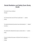 Dental Radiation and Safety Exam Study Guide Complete Exam Prep Resource 2025&sol; 2026