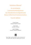 Solutions Manual to accompany Communication Systems An Introduction to Signals and Noise in Electrical Communication Fourth Edition   A&period; Bruce Carlson Rensselaer Polytechnic Institute