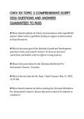 CWV 101 TOPIC 3 COMPREHENSIVE SCRIPT 2026 QUESTIONS AND ANSWERS GUARANTEED TO PASS