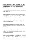 CWV 101 TOPIC 3 FINAL STUDY PAPER 2026 COMPLETE QUESTIONS AND ANSWERS