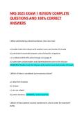 NRS 3025 EXAM 1 REVIEW COMPLETE QUESTIONS AND 100&percnt; CORRECT ANSWERS