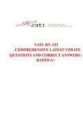 ATI RN Comprehensive Latest Update Questions and Correct Answers VATI Rated A Complete Exam Prep Resource 2025&sol; 2026