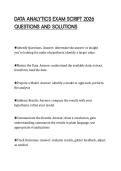 DATA ANALYTICS EXAM SCRIPT 2026 QUESTIONS AND SOLUTIONS