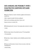 DATA HANDLING AND PROBABILITY PAPER 1 EXAM PRACTICE QUESTIONS WITH MARK SCHEME 2026