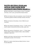 DAVITA RN FINAL EXAM 2026 ACTUAL TEST PAPER WITH ACCURATE SOLUTIONS GRADE A&plus;