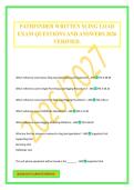 PATHFINDER WRITTEN SLING LOAD EXAM QUESTIONS AND ANSWERS 2026 VERIFIED&period;
