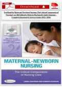 Test Bank for Maternal Newborn Nursing&colon; The Critical Components of Nursing Care 4th Edition &ndash; Complete Chapter Guide