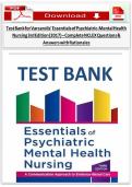 Test Bank for Varcarolis&rsquo; Essentials of Psychiatric Mental Health Nursing 3rd Edition &lpar;2017&rpar; &ndash; Complete Chapter Guide