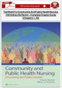 Test Bank for Community and Public Health Nursing 10th Edition by Rector &ndash; Complete Chapter Guide &lpar;Chapters 1&ndash;30&rpar;