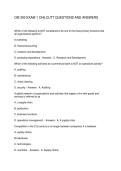 OM 300 EXAM 1 CHILCUTT QUESTIONS AND ANSWERS