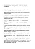 OM 300 EXAM 1- 2 CHILCUTT QUESTIONS AND ANSWERS