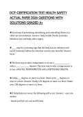 DCF CERTIFICATION TEST HEALTH SAFETY ACTUAL PAPER 2026 QUESTIONS WITH SOLUTIONS GRADED A&plus;