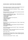 OM 300 EXAM 1 QUESTIONS AND ANSWERS