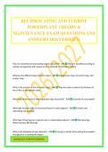 RECIPROCATING AND TURBINE POWERPLANT THEORY & MAINTENANCE EXAM QUESTIONS AND ANSWERS 2026 VERIFIED&period;