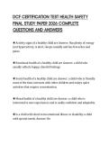 DCF CERTIFICATION TEST HEALTH SAFETY FINAL STUDY PAPER 2026 COMPLETE QUESTIONS AND ANSWERS