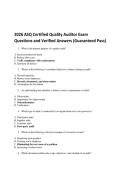 2026 ASQ Certified Quality Auditor Exam Questions and Verified Answers &lpar;Guaranteed Pass&rpar;