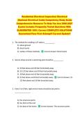 Residential Electrical Inspection&sol; Electrical  &lbrace;National Electrical Code&rcub; Competency Study Guide  Comprehensive Resource To Help You Ace 2026-2027  Exams Includes Frequently Tested Questions With  ELABORATED 100&percnt; Correct COMPLETE SOLUTIONS  Guaranteed Pas