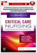 Test Bank for Critical Care Nursing&colon; Diagnosis and Management 8th Edition by Urden &vert; ISBN 9780323447522 &vert; Complete Chapter Guide