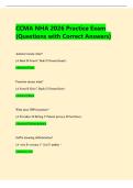 CCMA NHA 2026 Practice Exam &lpar;Questions with Correct Answers&rpar;