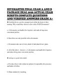 DIVEMASTER FINAL EXAM A AND B PACKAGE DEAL 2026 ACTUAL EXAM SCRIPTS COMPLETE QUESTIONS AND VERIFIED ANSWERS GRADE A&plus;