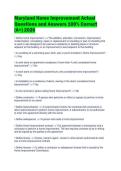 Maryland Home Improvement Actual Questions and Answers 100&percnt; Correct &lpar;A&plus;&rpar; 2026