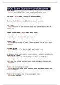 WCC Exam Questions and Answers