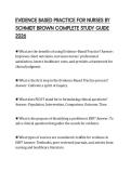 EVIDENCE BASED PRACTICE FOR NURSES BY SCHMIDT BROWN COMPLETE STUDY GUIDE 2026