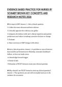 EVIDENCE BASED PRACTICE FOR NURSES BY SCHMIDT BROWN KEY CONCEPTS AND RESEARCH NOTES 2026