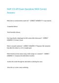 NUR 113 ATI Exam Questions With Correct Answers