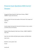 Proserve Exam Questions With Correct Answers