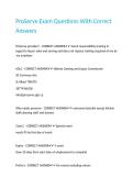 ProServe Exam Questions With Correct Answers