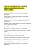 CEA 547- 667 EXAM QUESTIONS & ACTUAL CORRECT ANSWERS PASSED 100&percnt;