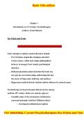 Abnormal Psychotherapies Current Psychotherapies Key Points and Test Bank 10th Edition Complete Exam Prep Resource 2025&sol; 2026