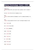 Medical Terminology - Exam 1&comma; WCC