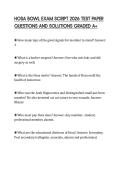 HOSA BOWL EXAM SCRIPT 2026 TEST PAPER QUESTIONS AND SOLUTIONS GRADED A&plus;