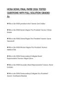 HOSA BOWL FINAL PAPER 2026 TESTED QUESTIONS WITH FULL SOLUTION GRADED A&plus;