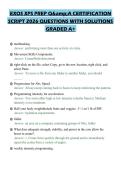 EXOS XPS PREP Q&A CERTIFICATION SCRIPT 2026 QUESTIONS WITH SOLUTIONS GRADED A&plus;