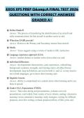 EXOS XPS PREP Q&A FINAL TEST 2026 QUESTIONS WITH CORRECT ANSWERS GRADED A&plus;