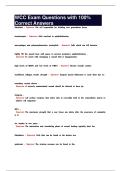 WCC Exam Questions with 100&percnt; Correct Answers