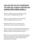 HOSA EMT PRACTICE TEST COMPREHENSIVE TEST PAPER 2026 COMPLETE QUESTIONS AND ANSWERS EXPERT VERIFIED GRADED A&plus;