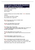 WCC Exam 2 Study Guide Questions with 100&percnt; Correct Answers