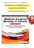 TEST BANK Lewis's Medical Surgical Nursing in Canada&comma; 4th Edition by Jane Tyerman&comma; Shelley Cobbett