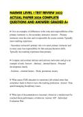 NAEMSE LEVEL 1 TEST REVIEW 2022 CERTIFICATION EVALUATION 2026 SOLVED QUESTIONS AND SOLUTIONS GRADED A&plus;