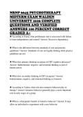 NRNP 6645 PSYCHOTHERAPY MIDTERM EXAM WALDEN UNIVERSITY 2026 COMPLETE QUESTIONS AND VERIFIED ANSWERS 100 PERCENT CORRECT GRADED A&plus; 