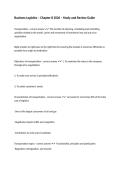 Business Logistics &ndash; Chapter 8 2026 &ndash; Study and Review Guide