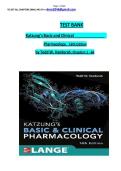Test bank for Katzung's Basic and Clinical Pharmacology&comma; 16th Edition by Todd W&period; Vanderah