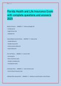 Florida Health and Life Insurance Exam  