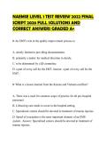 NAEMSE LEVEL 1 TEST REVIEW 2022 FINAL SCRIPT 2026 FULL SOLUTIONS AND CORRECT ANSWERS GRADED A&plus;