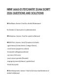 NRNP 6665-01 PSYCHIATRY EXAM SCRIPT 2026 QUESTIONS AND SOLUTIONS
